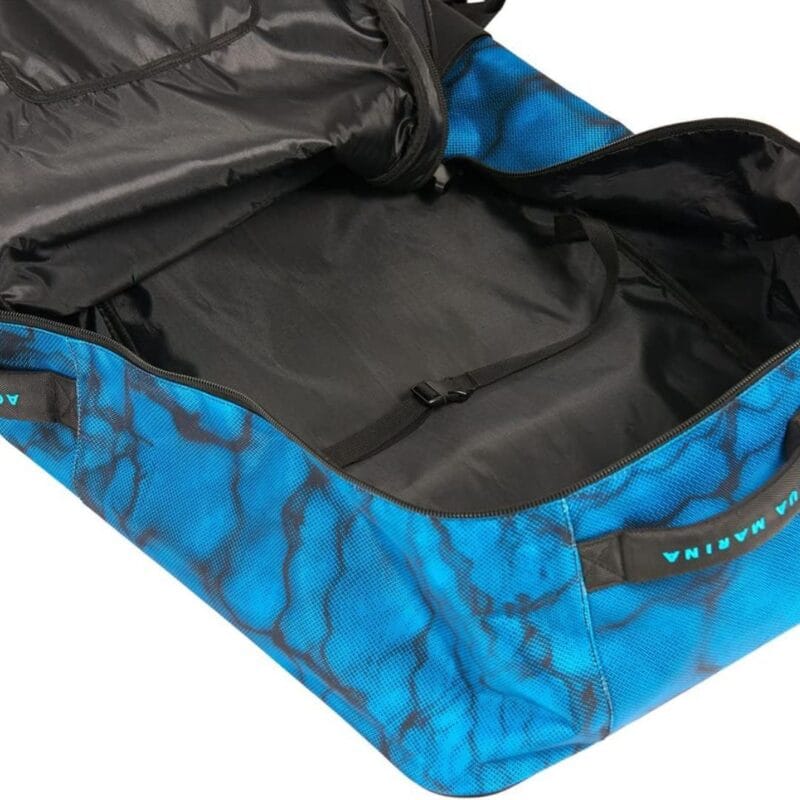 SUP-Tasche Aqua Marina Premium 90L und Rucksack auf Rädern